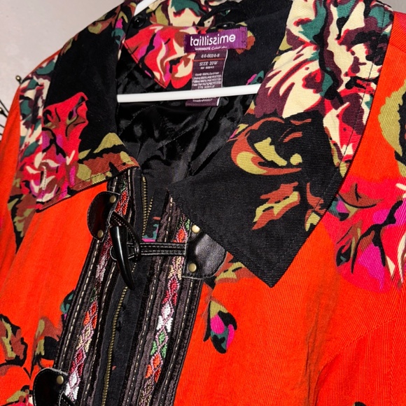 Vtg Car Coat 20W Tailiszime Vibrant Colors, Corduroy, Beautiful Garment - Picture 6 of 12